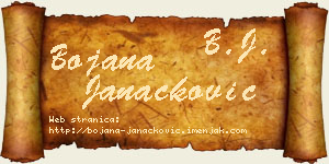 Bojana Janaćković vizit kartica